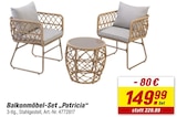 toom Baumarkt Bremen - Balkonmöbel-Set Patricia Angebot im Prospekt Balkonmöbel-Set Patricia bei toom Baumarkt im Bremen Prospekt für 149,99 €