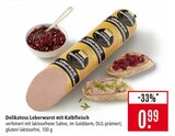 Delikatess Leberwurst mit Kalbfleisch im Angebot bei Marktkauf in Heilbronn Delikatess Leberwurst mit Kalbfleisch Angebote bei Marktkauf Heilbronn für 0,99 €