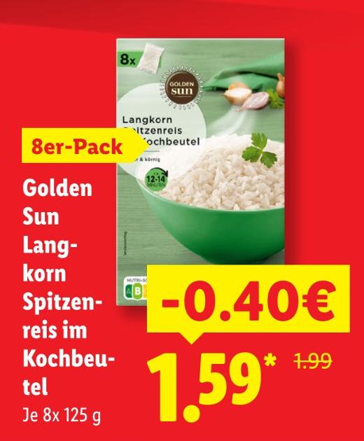 Langkorn Spitzenreis im Kochbeutel