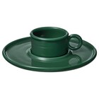 Tasse mit Untertasse dunkelgrün im Angebot bei IKEA in Gronau Tasse mit Untertasse dunkelgrün Angebote von VINTERFINT bei IKEA Gronau für 9,99 €