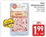 E center - mild würzige Lyoner Angebot im Prospekt mild würzige Lyoner bei E center im Prospekt "" für 1,99 €