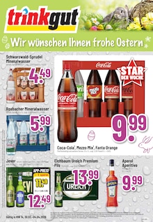 Coca Cola im Trinkgut Prospekt "Aktuelle Angebote" mit 8 Seiten (Heidelberg)
