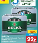 Pils im Angebot bei Netto Marken-Discount in Falkensee Pils Angebote von Beck's bei Netto Marken-Discount Falkensee für 22,00 €