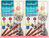 Katzen-Grillies mit Lachs Angebote von ZooRoyal bei REWE Dachau für 1,29 €