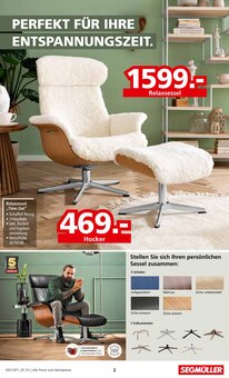 Relaxsessel im Segmüller Prospekt "Sessel Spezial" mit 12 Seiten (Leverkusen)