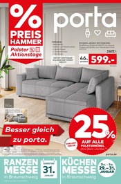 Couch im porta Möbel Prospekt in Salzgitter Aktueller porta Möbel Prospekt mit Couch, "BESSER GLEICH ZU PORTA", Seite 1