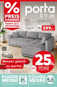 Couch im porta Möbel Prospekt "BESSER GLEICH ZU PORTA" mit 12 Seiten (Braunschweig)
