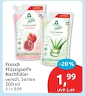 Flüssigseife Nachfüller Angebote von Frosch bei budni Buchholz für 1,99 €