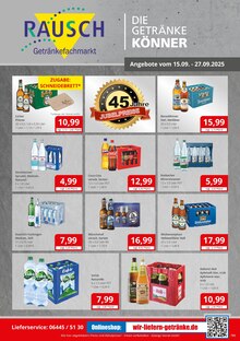 Coca Cola im Getränkefachmarkt Rausch Prospekt "DIE GETRÄNKEKÖNNER" mit 2 Seiten (Wetzlar)