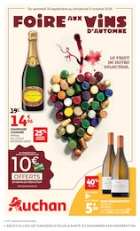 Prospectus Supermarchés Auchan Hypermarché en cours, FOIRE AUX VINS D'AUTOMNE, 60 pages, 25/09/2026 - 11/10/2026 Catalogue Supermarchés Auchan Hypermarché en cours à Pérignat-lès-Sarliève et alentours, FOIRE AUX VINS D'AUTOMNE, 60 pages, 25/09/2026 - 11/10/2026