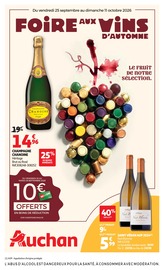 Prospectus Supermarchés Auchan Hypermarché en cours à La Balme-de-Sillingy et alentours, "FOIRE AUX VINS D'AUTOMNE", 60 pages, 25/09/2026 - 11/10/2026 Catalogue Supermarchés Auchan Hypermarché en cours à La Balme-de-Sillingy et alentours, "FOIRE AUX VINS D'AUTOMNE", 60 pages, 25/09/2026 - 11/10/2026