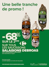 Prix et réduction Saucisse dans le prospectus Carrefour Proximité en cours Offre Saucisse dans le catalogue Carrefour Proximité du moment à la page 4
