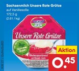 Unsere Rote Grütze von Sachsenmilch für 0,45 € bei Netto Marken-Discount im Angebot Unsere Rote Grütze von Sachsenmilch im aktuellen Netto Marken-Discount Prospekt