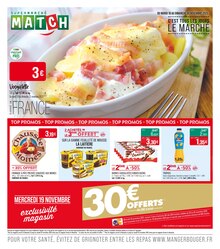 Prospectus Supermarchés Match de la semaine "C'EST TOUS LES JOURS LE MARCHÉ" avec 1 pages, valide du 18/11/2025 au 30/11/2025 pour Bouzonville et alentours