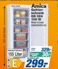 Gefrierschrank GS 324 100 W im Angebot bei expert in Salzgitter Gefrierschrank GS 324 100 W Angebote von Amica bei expert Salzgitter für 299,00 €