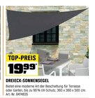 Aktuelles Dreieck-Sonnensegel Angebot bei OBI in Ludwigshafen (Rhein) ab 19,99 €