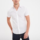 Chemise droite manches courtes blanc homme dans le catalogue La Halle
