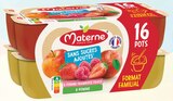 Compotes coupelles sans sucres ajoutés pomme, pomme framboise fraise - MATERNE en promo chez Intermarché Super Compotes coupelles sans sucres ajoutés pomme, pomme framboise fraise - MATERNE dans le catalogue Intermarché Super