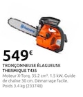 Tronçonneuse Élagueuse Thermique T435 - Husqvarna en promo chez Rural Master Orléans à 549,00 €