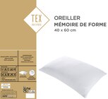 Oreiller "Mémoire de forme" - TEX HOME en promo chez Carrefour Sainte-Geneviève-des-Bois à 12,99 €