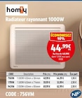 Screwfix - Radiateur rayonnant 1000W : offre du catalogue Promo Radiateur rayonnant 1000W à 44,99 € dans le catalogue Screwfix ""