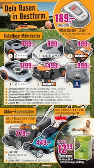 Rasenmäher im Hornbach Prospekt "Ran ans PROJEKT. Es ist schon Pflanzzeit." mit 36 Seiten (Hamm)