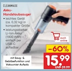 Akku-Handstaubsauger Angebote von Cleanmaxx bei Netto Marken-Discount Warendorf für 15,99 €