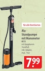 Alu-Standpumpe mit Manometer Angebote von Prophete bei famila Nordost Elmshorn für 7,99 €