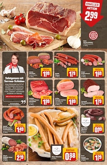 Wurst im REWE Prospekt "Dein Markt" mit 32 Seiten (Jena)