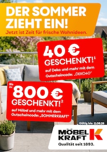 Matratze im aktuellen Möbel Kraft Prospekt (Dresden) Matratze im Möbel Kraft Prospekt "DER SOMMER ZIEHT EIN!" mit 1 Seiten (Dresden)