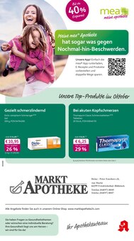 Aktueller mea - meine apotheke Prospekt (Friedrichsthal, 4 Seiten zum blättern mea - meine apotheke Prospekt Unsere Oktober-Angebote mit 4 Seiten