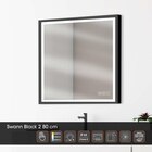 Miroir lumineux noir l.80 x H.75 cm Swann , Tactile, Anti-buée, Variateur - MP GLASS - Leroy Merlin à Issy-les-Moulineaux Miroir lumineux noir l.80 x H.75 cm Swann , Tactile, Anti-buée, Variateur - MP GLASS en promo chez Leroy Merlin Issy-les-Moulineaux à 187,00 €