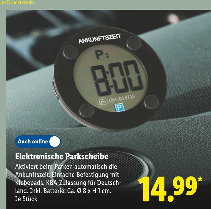 Elektronische Parkscheibe