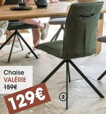 H&H Cabestany - Chaise Valérie en tissu Kibo Promo Chaise Valérie en tissu Kibo dans le catalogue H&H "Promos" à Cabestany
