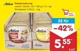 Katzennahrung im Angebot bei Netto Marken-Discount in Gera Katzennahrung Angebote von Attica bei Netto Marken-Discount Gera für 5,55 €