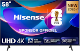 TV LED 58" / 146CM
HISENSE 58A6S - HISENSE en promo chez Auchan Hypermarché TV LED 58" / 146CM
HISENSE 58A6S - HISENSE dans le catalogue Auchan Hypermarché