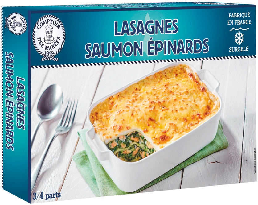 COMPTOIR DES MARÉES Lasagnes saumon épinards
