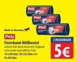 Fixierband-Müllbeutel 14 x 20 Liter Angebote von Pely bei famila Nordost Buchholz für 5,00 €