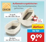 Aufbewahrungskörbchen groß im Angebot bei Netto Marken-Discount in Pulheim Aufbewahrungskörbchen groß Angebote von Dekor bei Netto Marken-Discount Pulheim für 9,99 €