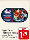 Zarte Filets vom Hering im Angebot bei E center in Darmstadt Zarte Filets vom Hering Angebote von Appel bei E center Darmstadt für 1,29 €