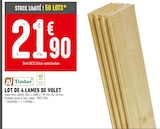 Lot de 4 lames de volet - AJ Timber en promo chez Batkor Lot de 4 lames de volet - AJ Timber dans le catalogue Batkor