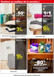 Prix et réduction Pyjama Femme dans le prospectus Carrefour en cours Offre Pyjama Femme dans le catalogue Carrefour du moment à la page 61