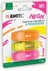 PACK DE 3 CLES USB NEON - EMTEC en promo chez Intermarché Super Sartrouville à 19,99 €