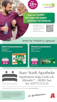 Aktueller mea - meine apotheke Prospekt "Unsere September-Angebote" Seite 1 von 4 Seiten für Aue