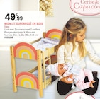 Mon lit superposé en bois - Cerise & Capucine en promo chez JouéClub Noisy-le-Grand à 49,99 €