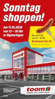 Aktueller toom Baumarkt Prospekt für Scheer und Ungebung, Seite zum blättern toom Baumarkt Prospekt Sonntag shoppen! mit Seite in Scheer und Umgebung