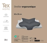 Oreiller ergonomique - TEX HOME - Carrefour à Le Mans Oreiller ergonomique - TEX HOME en promo chez Carrefour Le Mans à 25,99 €