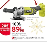 Promo Meuleuse d’angle sans fil 125 mm 18 V à 89,90 € dans le catalogue Mr. Bricolage à Gérardmer