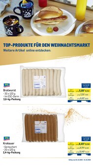 Bratwurst im METRO Prospekt "Monatsmenü Oktober" mit 43 Seiten (Solingen (Klingenstadt))