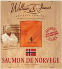 Saumon de Norvège fumé fabrication artisanale - WILLIAM ET JAMES - Auchan Hypermarché à Villeneuve-d'Ascq Saumon de Norvège fumé fabrication artisanale - WILLIAM ET JAMES en promo chez Auchan Hypermarché Villeneuve-d'Ascq à 5,95 €